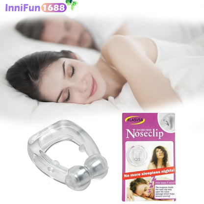 Silicone Magnetic Anti Snore - Nose Clip Sleep Tray Sleeping Aid Apnea Guard Night Devices