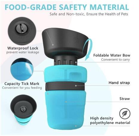 Pet Outdoor - Foldable Bottle Dog - Travel Water Bottle Dog - Water Dispenser