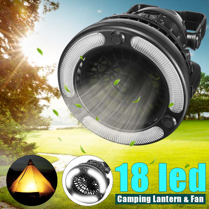 FAN & LIGHT - Multifunctional 18 led camping fan & light