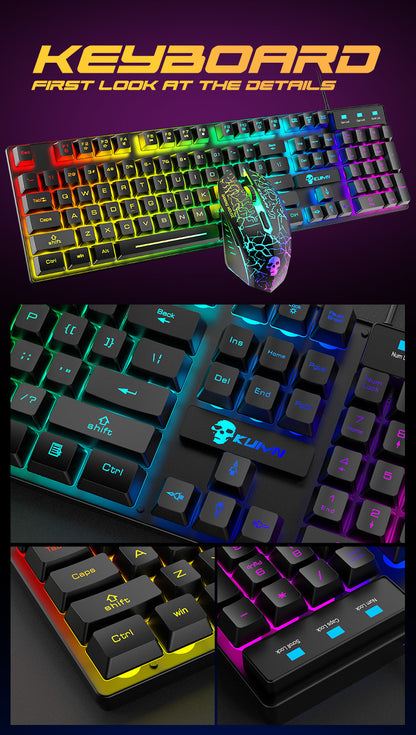 Keyboard And Mouse Set - Kuiying T6RGB Luminous