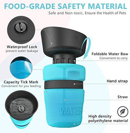 Pet Outdoor - Foldable Bottle Dog - Travel Water Bottle Dog - Water Dispenser