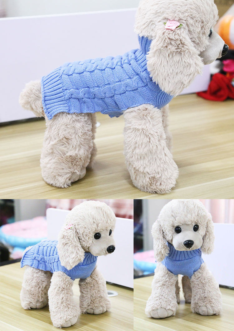 Pet Sweater -  Twisted Rope , Dog Clothes, Pet Products