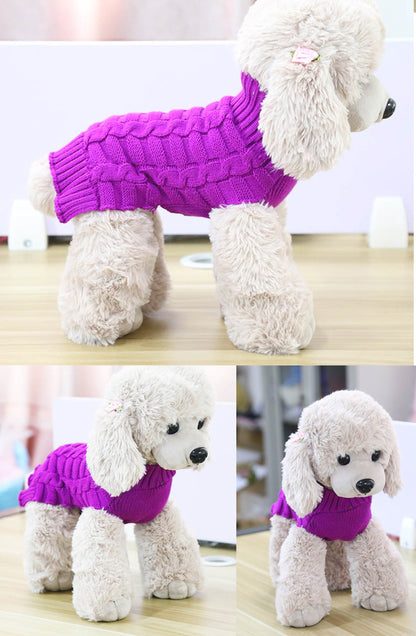 Pet Sweater -  Twisted Rope , Dog Clothes, Pet Products