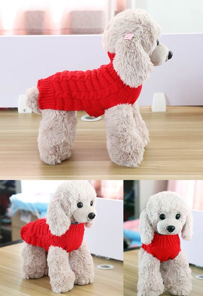 Pet Sweater -  Twisted Rope , Dog Clothes, Pet Products