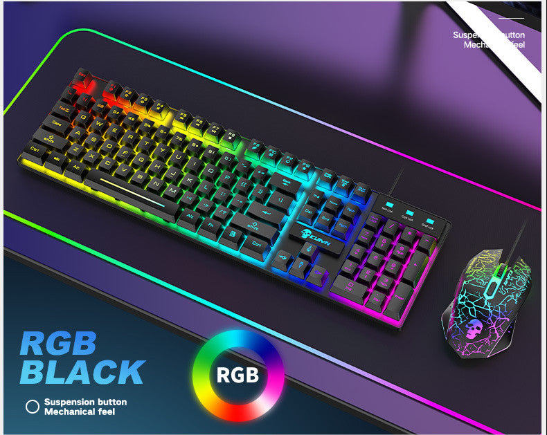 Keyboard And Mouse Set - Kuiying T6RGB Luminous