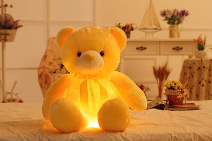 Creative Light Up LED Teddy Bear Stuffed Animals Plush Toy Colorful Glowing