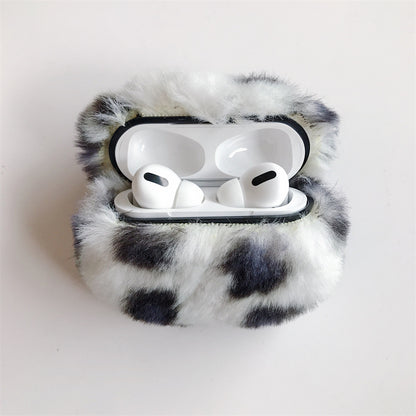 Leopard Print Plush Headphone Case