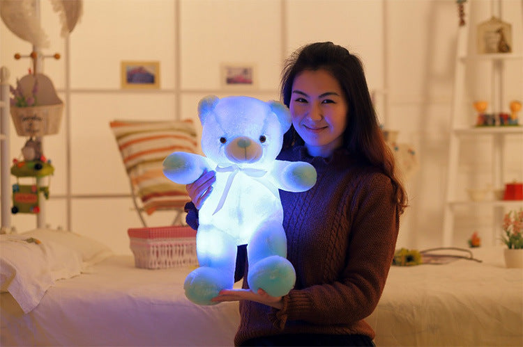 Creative Light Up LED Teddy Bear Stuffed Animals Plush Toy Colorful Glowing