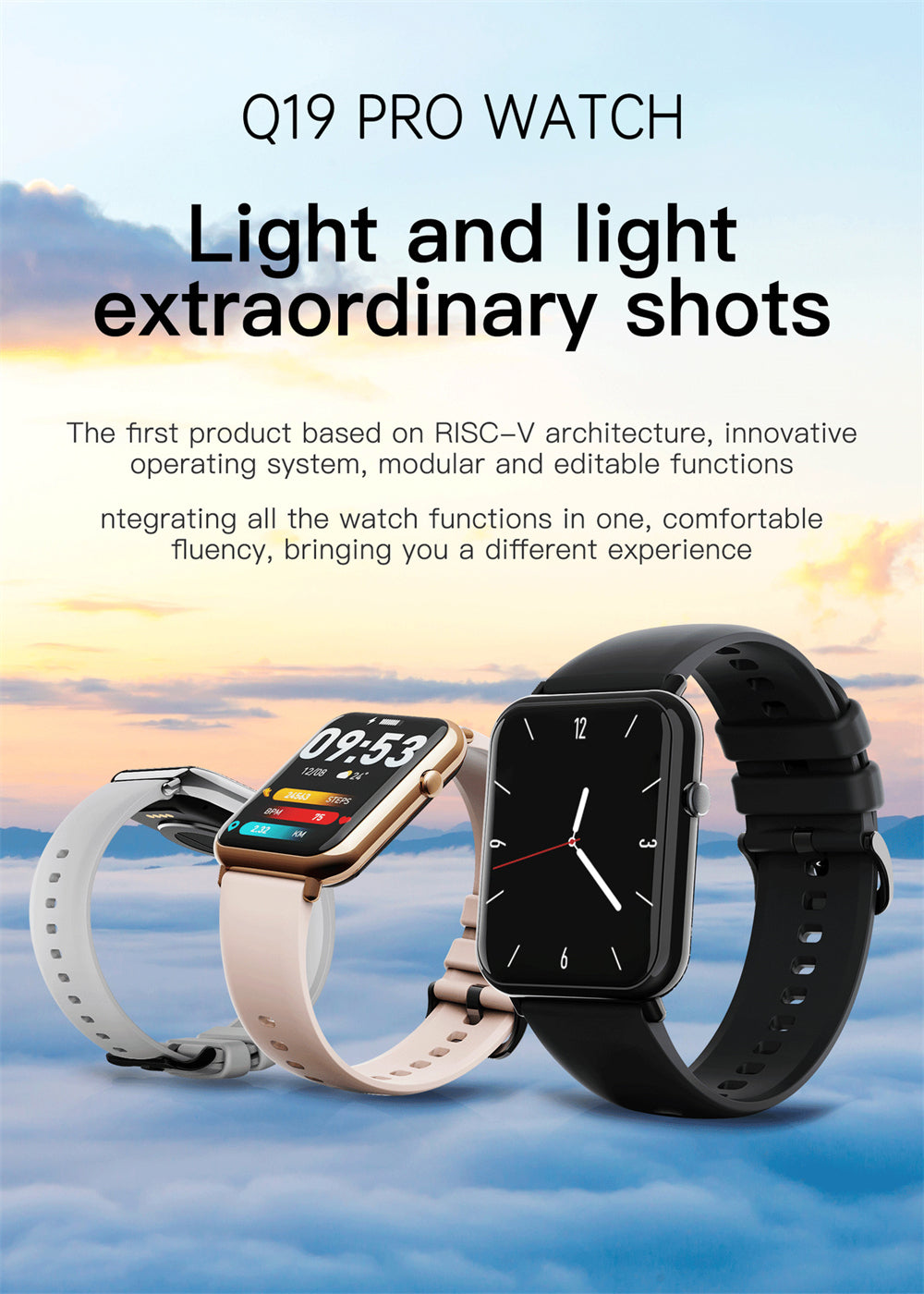 Smart waterproof watch -Zinc alloy plating IP67