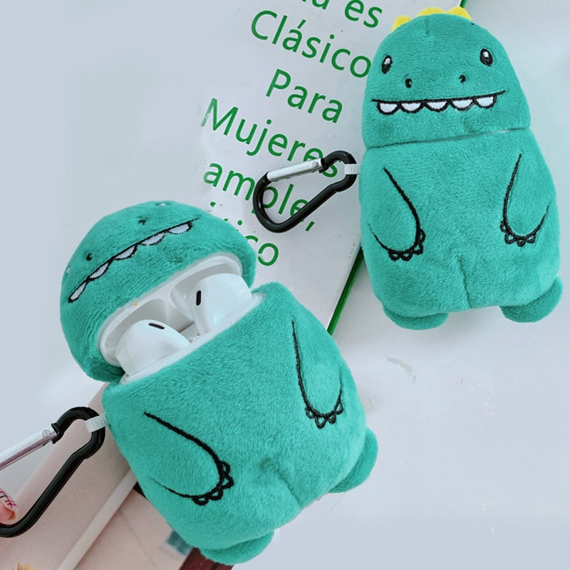 Plush dinosaur - headset case