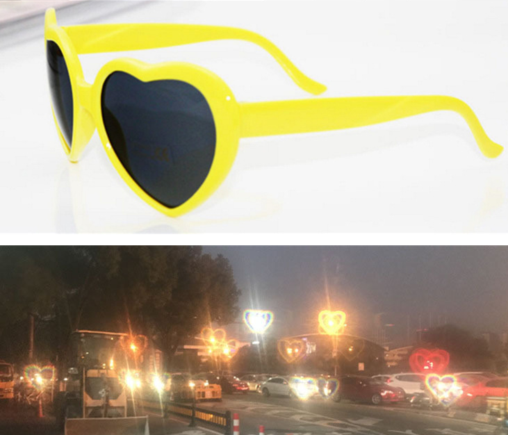 Sunglasses -  Night Lights Change - Love Special Effects Glasses