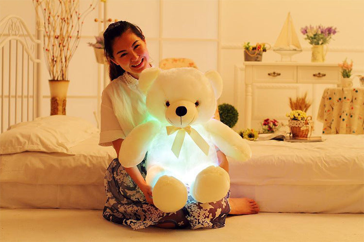 Creative Light Up LED Teddy Bear Stuffed Animals Plush Toy Colorful Glowing