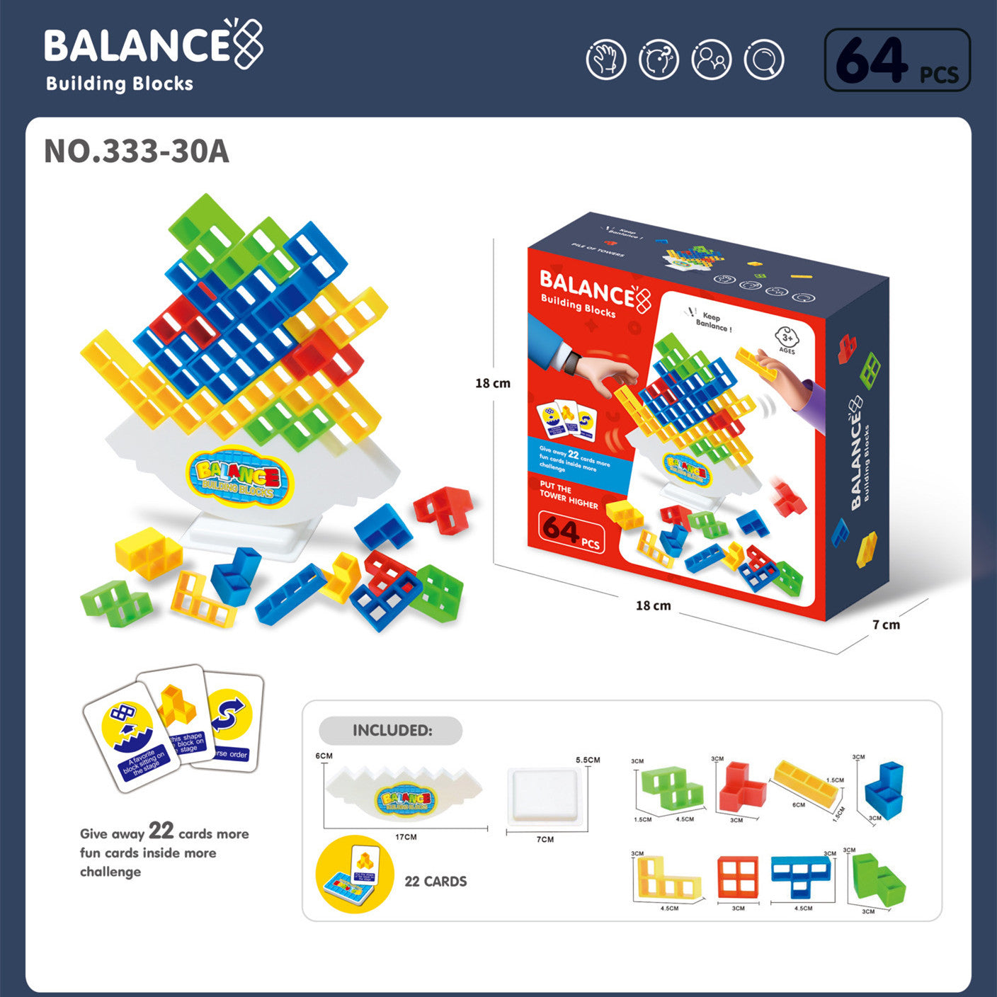 Balance Building Blocks Puzzle Assembling Block Stacking Board Game