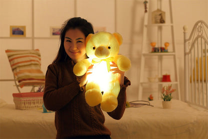 Creative Light Up LED Teddy Bear Stuffed Animals Plush Toy Colorful Glowing