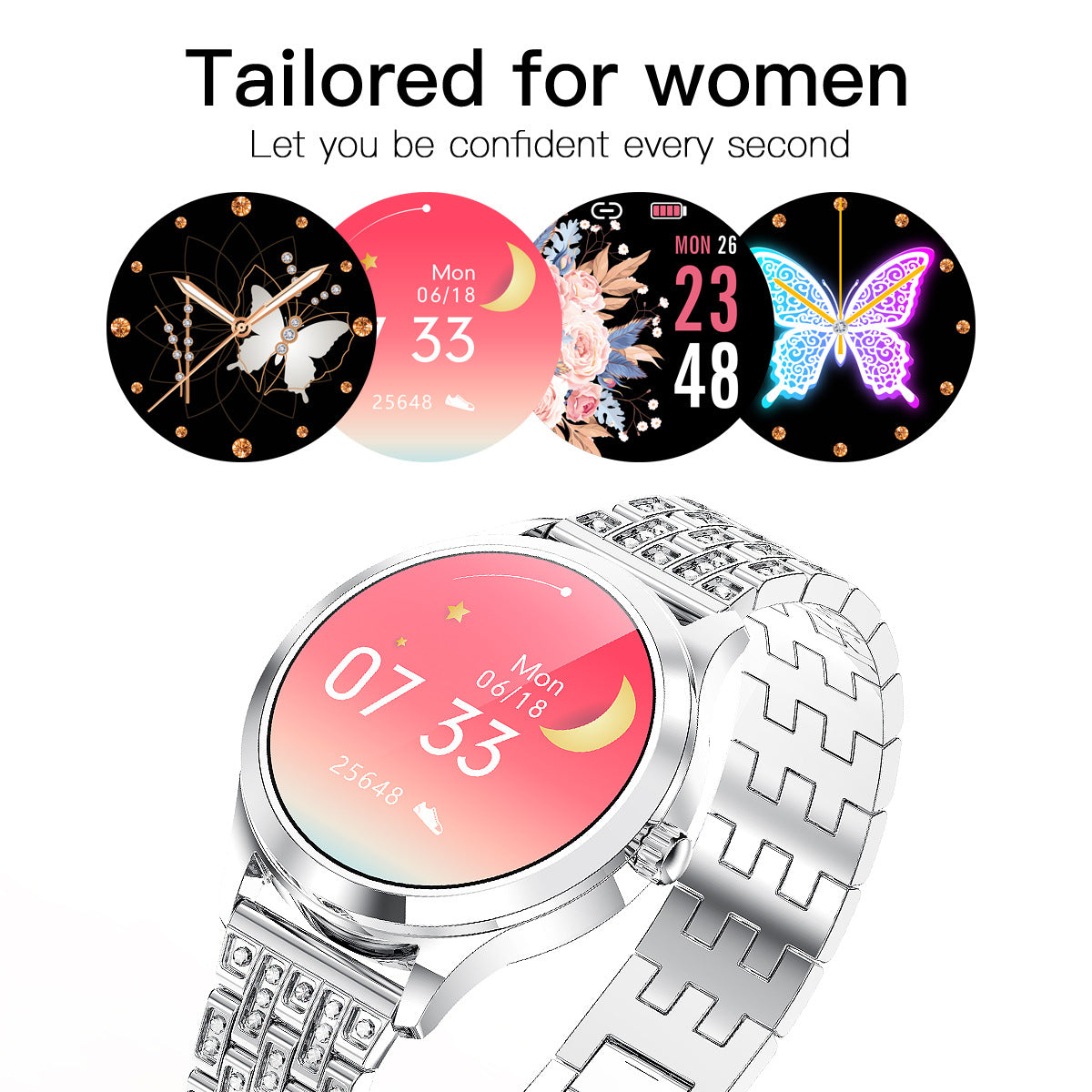 Sophisticated Smart Watch -Stainless Steel