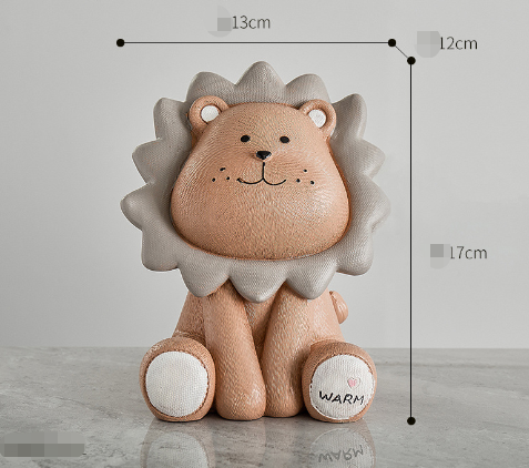 Personality Creative Home Lion Piggy Bank Wine Cabinet Living Room Bedroom Decoration Crafts Animals