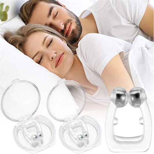 Silicone Magnetic Anti Snore - Nose Clip Sleep Tray Sleeping Aid Apnea Guard Night Devices